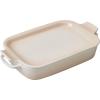 imageLe Creuset Stoneware Rectangular Dish with Platter Lid 14 34quot X 9quot WhiteMeringue