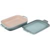 imageLe Creuset Stoneware Rectangular Dish with Platter Lid 14 34quot X 9quot WhiteSea Salt