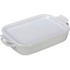 imageLe Creuset Stoneware Rectangular Dish with Platter Lid 14 34quot X 9quot WhiteWhite