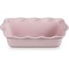 imageLe Creuset Stoneware Set of 2 9quot Heritage Fluted Pie and 9quot Fluted Loaf Dish WhiteChiffon Pink