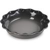 imageLe Creuset Stoneware Set of 2 9quot Heritage Fluted Pie and 9quot Fluted Loaf Dish WhiteOyster