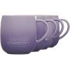 imageLe Creuset Stoneware Set of 4 Heritage Mugs 13 oz each CeriseProvence