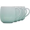 imageLe Creuset Stoneware Set of 4 Heritage Mugs 13 oz each Shell PinkIce Green