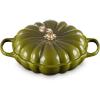 imageLe Creuset Enameled Cast Iron Figural Pumpkin Braiser 275 qt WhiteOlive