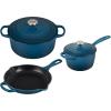 imageLe Creuset Enameled Cast Iron Signature Cookware Set 5 pc  Deep TealDeep Teal