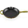 imageLe Creuset Enameled Cast Iron Signature Iron Handle Skillet 1025quot 134 qt WhiteOlive