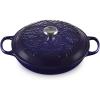 imageLe Creuset Olive Branch Collection Enameled Cast Iron Signature Braiser 35 qt Artichaut with Embossed LidIndigo
