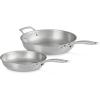 imageLe Creuset Stainless Steel Essential Set of 2 Fry Pan Set 95quot and 11quot