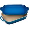 imageLe Creuset Stoneware Rectangular Dish with Platter Lid 14 34quot X 9quot WhiteMarseille