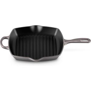 imageLe Creuset Enameled Cast Iron Signature Square Skillet Grill 1025quot CeriseOyster
