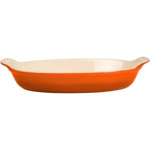 imageLe Creuset Stoneware Heritage Oval Au Gratin 17 qt 1125quot CeriseFlame