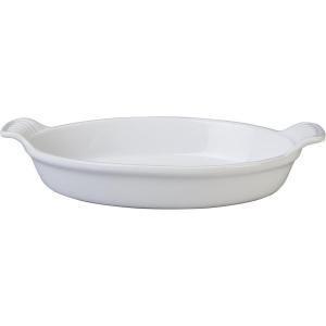 imageLe Creuset Stoneware Heritage Oval Au Gratin 17 qt 1125quot CeriseWhite