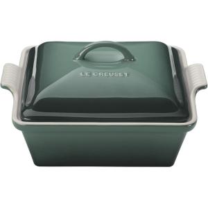 imageLe Creuset Stoneware Heritage Shallow Square Casserole 2qt 9quot LicoriceArtichaut