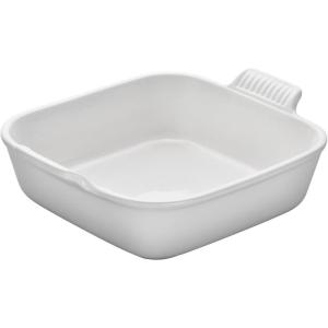 imageLe Creuset Stoneware Heritage Square Dish 3 qt 9quot OysterWhite