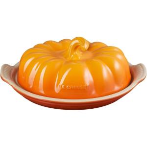 imageLe Creuset Stoneware Pumpkin Butter Dish WhitePersimmon