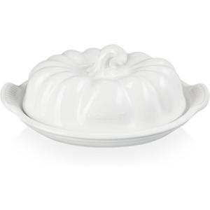 imageLe Creuset Stoneware Pumpkin Butter Dish WhiteWhite