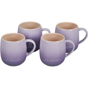 imageLe Creuset Stoneware Set of 4 Heritage Mugs 13 oz each CeriseProvence