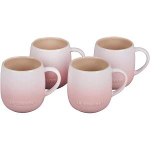 imageLe Creuset Stoneware Set of 4 Heritage Mugs 13 oz each Shell PinkShell Pink