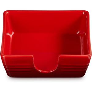 imageLe Creuset Stoneware Signature Cocktail Napkin Holder 6 quot ShallotCerise