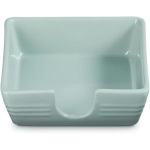 imageLe Creuset Stoneware Signature Cocktail Napkin Holder 6 quot ShallotSea Salt