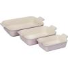 imageLe Creuset Stoneware Heritage Set 3 Rectangular Dishes Shallot 11 qt 25 qt ampamp 4 qt