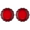 imageLe Creuset Stoneware Set of 2 Heritage Fluted Pie Dish 9quot ArtichautCerise