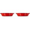 imageLe Creuset Stoneware Set of 2 Heritage Fluted Pie Dish 9quot ArtichautCerise