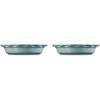 imageLe Creuset Stoneware Set of 2 Heritage Fluted Pie Dish 9quot ArtichautSea Salt