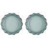 imageLe Creuset Stoneware Set of 2 Heritage Fluted Pie Dish 9quot ArtichautSea Salt