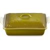 imageLe Creuset Olive Branch Collection Stoneware Heritage Rectangular Covered Casserole 4 Qt OliveOlive