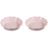 imageLe Creuset Stoneware Set of 2 Heritage Fluted Pie Dish 9quot ArtichautChiffon Pink
