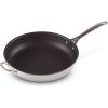 imageLe Creuset TriPly Stainless Steel Nonstick 125quot Deep Fry Pan with Helper HandleNonstick