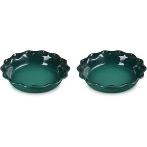 imageLe Creuset Stoneware Set of 2 Heritage Fluted Pie Dish 9quot ArtichautArtichaut