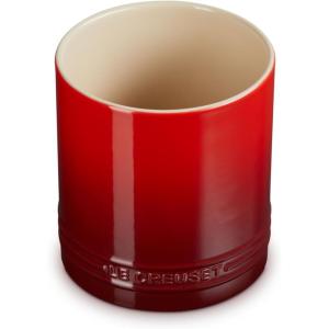 imageLe Creuset Stoneware Signature Straight Wall Utensil Crock 1 qt WhiteCerise