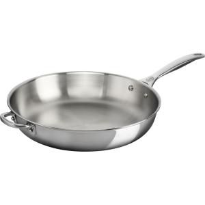 imageLe Creuset TriPly Stainless Steel Nonstick 125quot Deep Fry Pan with Helper HandleStainless Steel