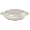 imageLe Creuset Enameled Cast Iron Multifunction Braiser with Grill Pan Lid 35 qt MarseilleMeringue