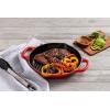 imageLe Creuset Enameled Cast Iron Signature Deep Round Grill 975quot Licorice