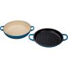 imageLe Creuset Enameled Cast Iron Multifunction Braiser with Grill Pan Lid 35 qt MarseilleMarseille