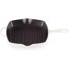 imageLe Creuset Enameled Cast Iron Signature Square Skillet Grill 1025quot ShallotWhite