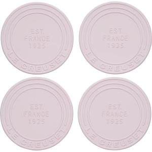 imageLe Creuset Set of 4 Silicone Coasters est 1925 4quot Shallot