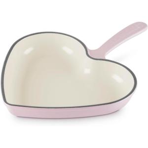 imageLe Creuset Enameled Cast Iron Traditional Heart Skillet 1025quot Chiffon PinkChiffon Pink
