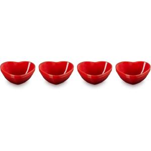 imageLe Creuset Stoneware Set Of 4 Mini Heart Pinch Bowl Multi ColorCerise
