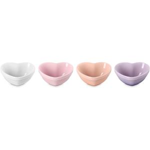 imageLe Creuset Stoneware Set Of 4 Mini Heart Pinch Bowl Multi ColorPastel Multi Color