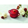 image:imageLe Creuset Stoneware Mini Round Cocotte 8oz Chiffon Pink with Gold Heart KnobCerise