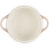 image:imageLe Creuset Stoneware Mini Round Cocotte 8oz Chiffon Pink with Gold Heart KnobPeche