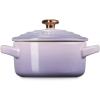 image:imageLe Creuset Stoneware Mini Round Cocotte 8oz Chiffon Pink with Gold Heart KnobProvence