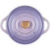 image:imageLe Creuset Stoneware Mini Round Cocotte 8oz Chiffon Pink with Gold Heart KnobProvence