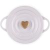 image:imageLe Creuset Stoneware Mini Round Cocotte 8oz Chiffon Pink with Gold Heart KnobShallot