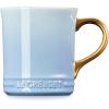 image:imageLe Creuset Vancouver Mug with Gold Metallic Handle 14 oz Coastal BlueCoastal Blue