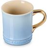 image:imageLe Creuset Vancouver Mug with Gold Metallic Handle 14 oz Coastal BlueCoastal Blue
